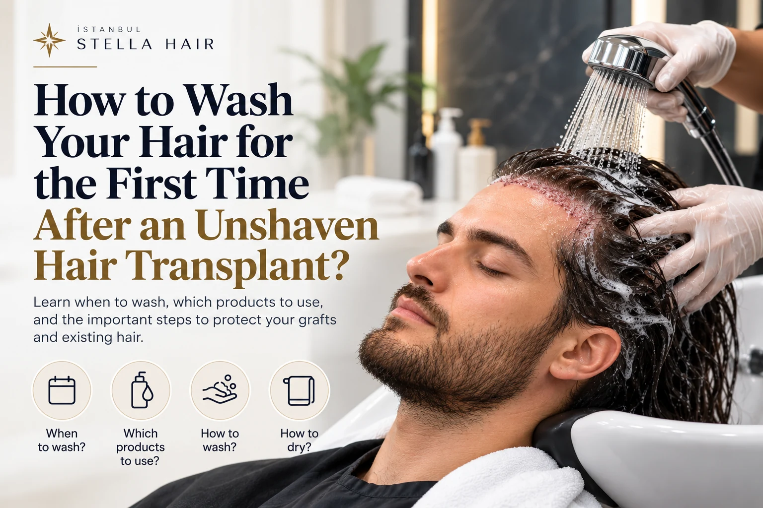 How to Wash Your Hair for the First Time After an Unshaven Hair Transplant ?