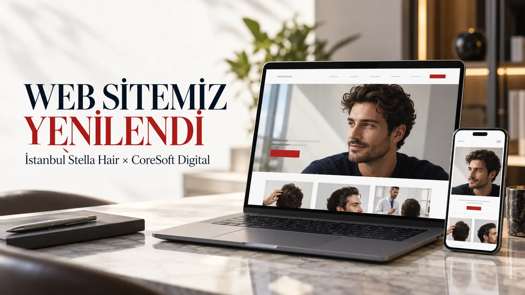 İstanbul Stella Hair Web Sitemizi CoreSoft Digital ile Yeniledik