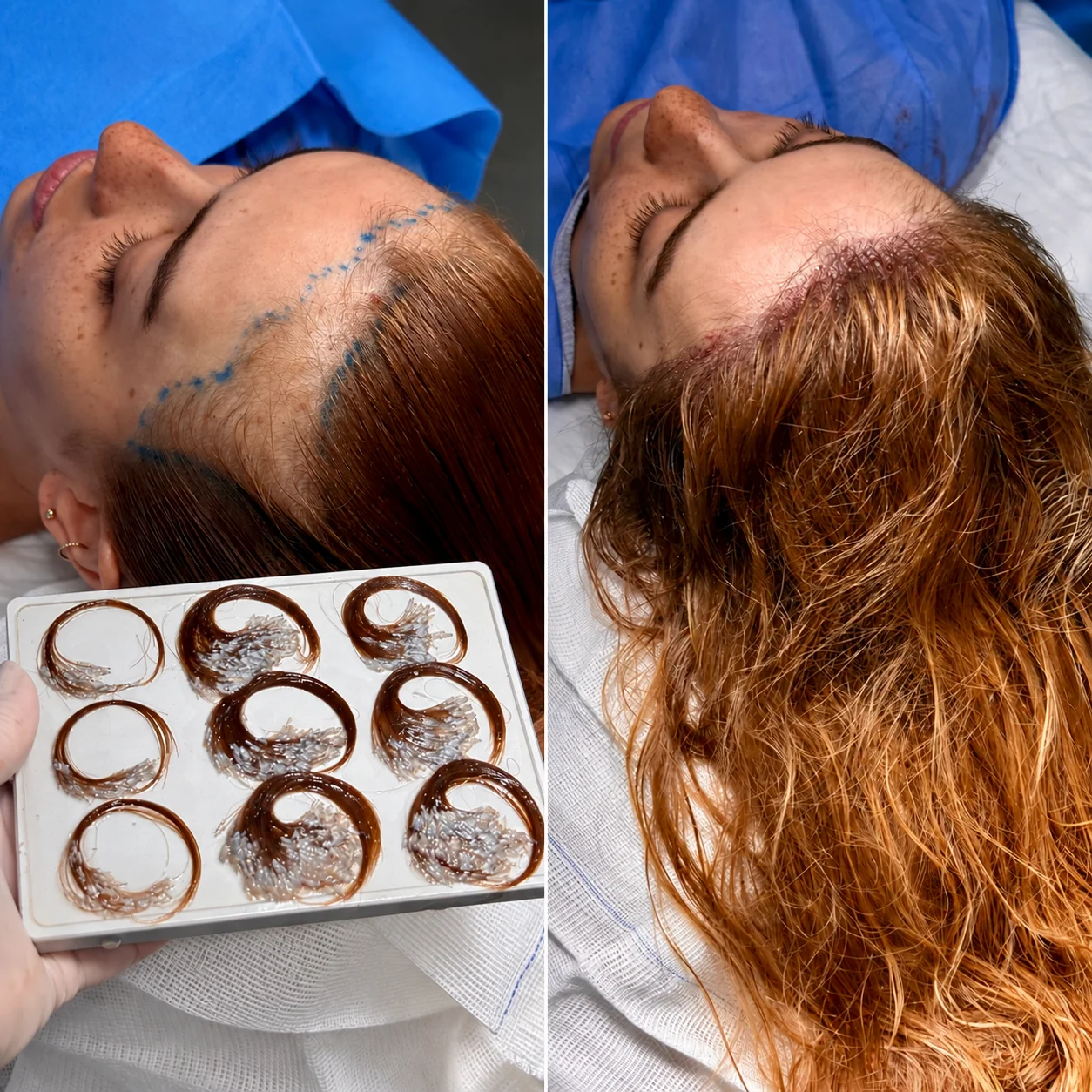Hair transplant procedure photo